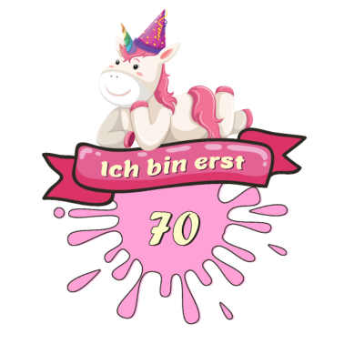 Motiv 70 Jahre, Runder 70. Geburtstag Einhorn Geschenk