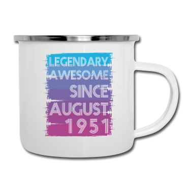 70 Geburtstag Geschenk Emaille Tasse - 70. Geburtstag 70 Jahre Legend August 1951