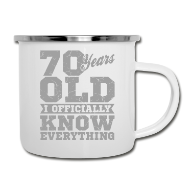 70 Geburtstag Geschenk Emaille Tasse - 70 JAHRE ALT 70 Geburtstag Opa Lustig