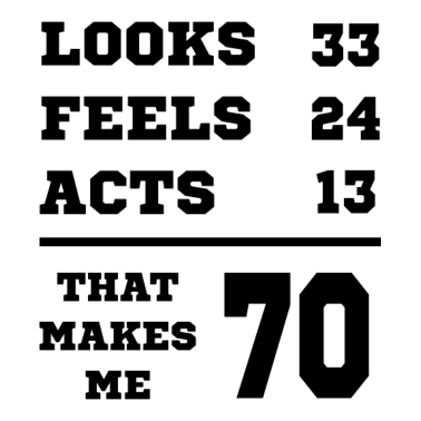 Motiv 70 JAHRE ALT 70 Geburtstag Opa Lustig