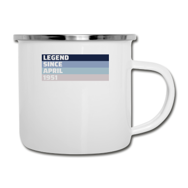 70 Geburtstag Geschenk Emaille Tasse - 70. Geburtstag 70 Jahre 1951 April