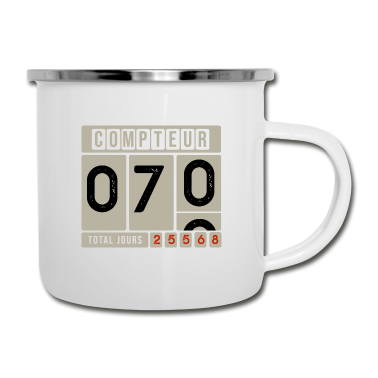 70 Geburtstag Geschenk Emaille Tasse - Geburtstag 70 ZÄHLER Geschenk Humor 70 Jahre