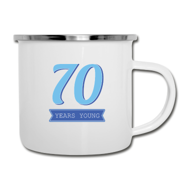70 Geburtstag Geschenk Emaille Tasse - 70 Jahre Geschenk Für Großeltern 70. Geburtstag