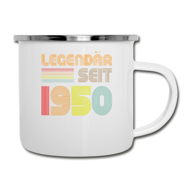 70 Geburtstag Geschenk Emaille Tasse - Legendär seit 1950 70. Geburtstag 70 Vintage
