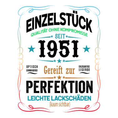 Motiv 70. Geburtstag 70 Jahre 1951 Geschenk Mann Frau