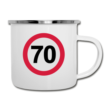 70 Geburtstag Geschenk Emaille Tasse - 70