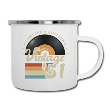 70 Geburtstag Geschenk Emaille Tasse - vintage 1951 Geschenk Humor 70. Geburtstag 70 Jahre