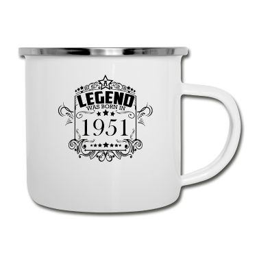 70 Geburtstag Geschenk Emaille Tasse - 70 Geburtstag jahrgang 1951