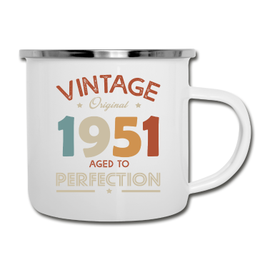 70 Geburtstag Geschenk Emaille Tasse - 70 Jahre Vintage 1951 Geburtstag Geschenk 70 Jahre