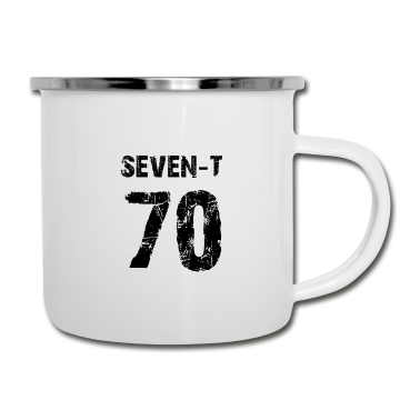 70 Geburtstag Geschenk Emaille Tasse - 70 Sport Fan oder 70. Geburtstag Trikot Geschenk