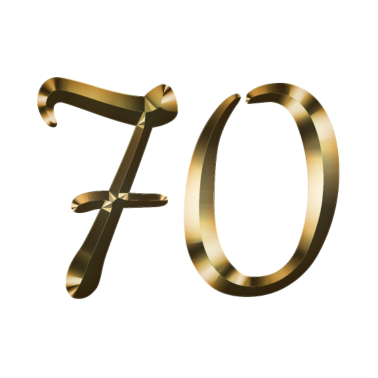 Motiv 70 Jahre Gold 70. Geburtstag Jubilar Jubiläum