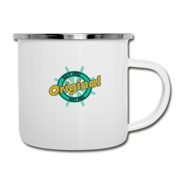 70 Geburtstag Geschenk Emaille Tasse - 70. geburtstag Retro Banner Geschenkidee