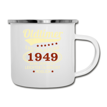 70 Geburtstag Geschenk Emaille Tasse - 1949 Oldtimer 70 Jahre 70. Geburtstag Geschenk