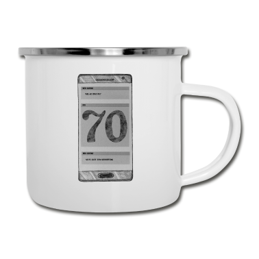 70 Geburtstag Geschenk Emaille Tasse - Geburtstag 70 Jahre