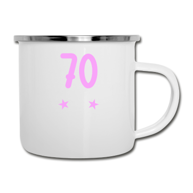 70 Geburtstag Geschenk Emaille Tasse - 70 Jahre Schwerkraft es geht abwärts 70 Jahre 70.