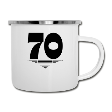 70 Geburtstag Geschenk Emaille Tasse - 70