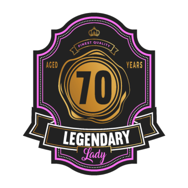 Motiv 70. Geburtstag 70 Jahre Lady Whiskey Whisky Label