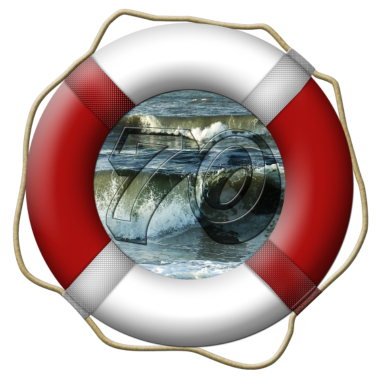 Motiv Rettungsring - 70 Jahre - Geburtstag