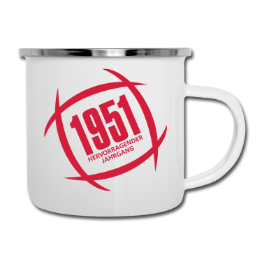 70 Geburtstag Geschenk Emaille Tasse - 70. Geburtstag Hervorragender Jahrgang 1951