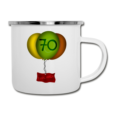 70 Geburtstag Geschenk Emaille Tasse - Geburtstag - 70 Jahre
