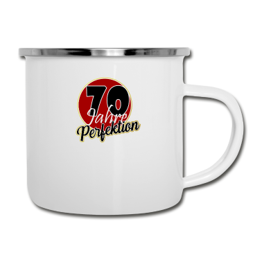 70 Geburtstag Geschenk Emaille Tasse - 70 Jahre - 70. Geburtstag Geschenk Spruch t-Shirt