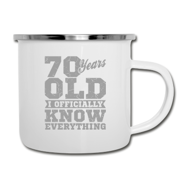 70 Geburtstag Geschenk Emaille Tasse - 70 Geburtstag Geschenk Opa Oma