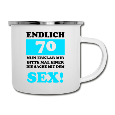 70 Geburtstag Geschenk Emaille Tasse - Endlich 70 Geschenk Geburtstag 1949