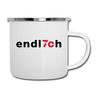 70 Geburtstag Geschenk Emaille Tasse - Endlich 70