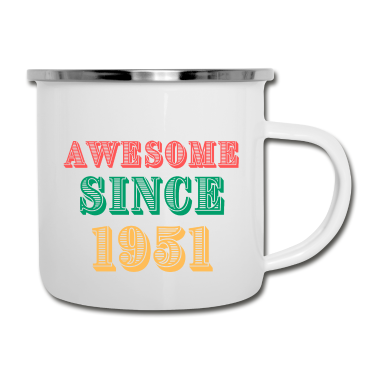 70 Geburtstag Geschenk Emaille Tasse - 70 Jahre Geburtstagsgeschenk 1951 70. Geburtstag