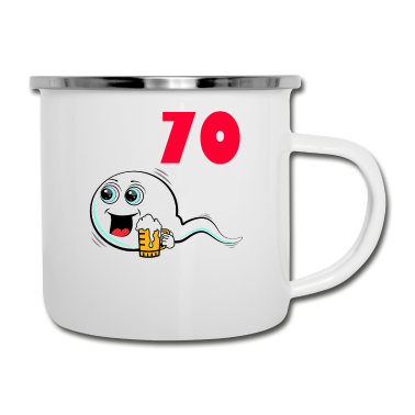70 Geburtstag Geschenk Emaille Tasse - 70.Ehrentag 70. Jubiläum Club der alten Säcke 70
