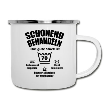 70 Geburtstag Geschenk Emaille Tasse - 70 Geburtstag Geschenk Frauen Männer lustig