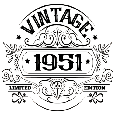 Motiv 70. Geburtstag Jahrgang 1951 Vintage