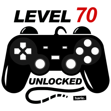 Motiv Level 70 Unlocked 70 Geburtstag HARIZ Geschenk Run