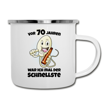 70 Geburtstag Geschenk Emaille Tasse - 70.Ehrentag 70. Jubiläum Club der alten Säcke 70