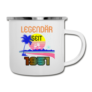 70 Geburtstag Geschenk Emaille Tasse - Geschenke Männer Frauen 70. Geburtstag Vintage