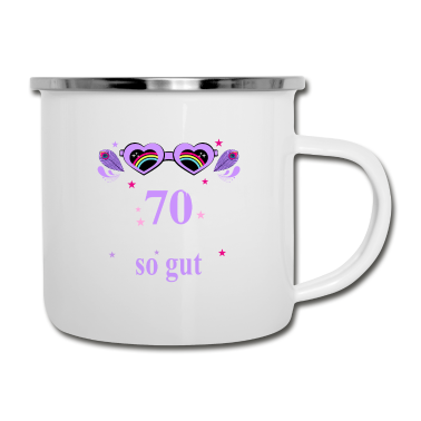 70 Geburtstag Geschenk Emaille Tasse - 70. Geburtstag Frauen Geschenk beste Freundin
