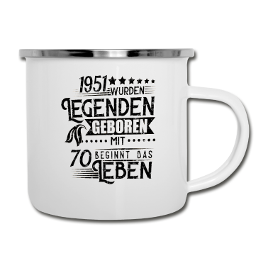 70 Geburtstag Geschenk Emaille Tasse - 70 Geburtstag Legenden wurden geboren
