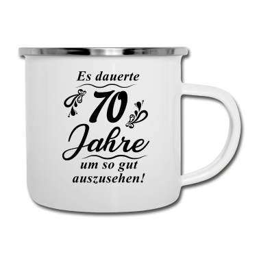 70 Geburtstag Geschenk Emaille Tasse - 70. Geburtstag Junge Mädchen Geschenk lustig