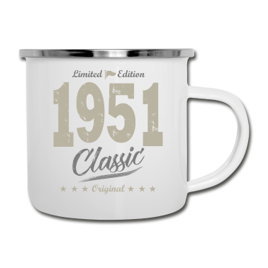 70 Geburtstag Geschenk Emaille Tasse - Geburtstag 70 Jahre 1951 Geburtsjahr