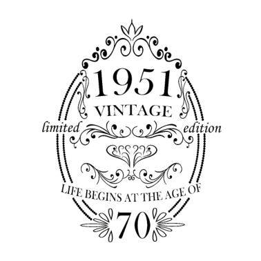 Motiv Das Leben beginnt mit 70. Geburtstag Frauen