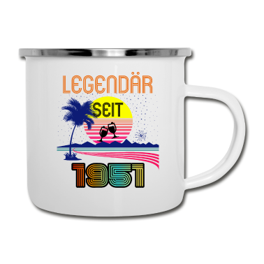 70 Geburtstag Geschenk Emaille Tasse - Geschenke Männer Frauen 70. Geburtstag Vintage