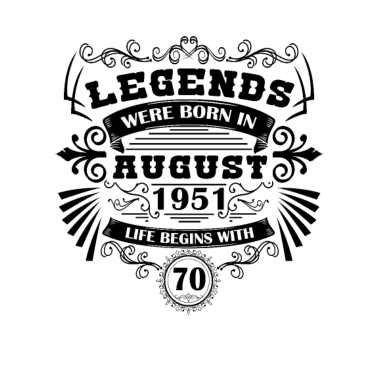 Motiv 70. Geburtstag Geschenke August 1951 Vintage