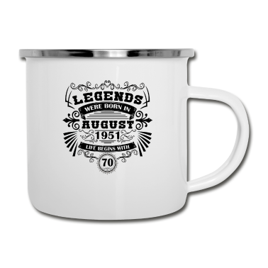 70 Geburtstag Geschenk Emaille Tasse - 70. Geburtstag Geschenke August 1951 Vintage