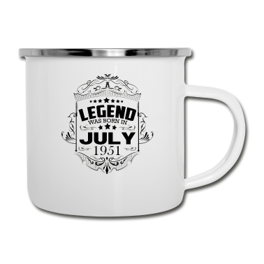 70 Geburtstag Geschenk Emaille Tasse - 70. Geburtstag Juli 1951 Vintage Retro