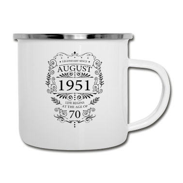 70 Geburtstag Geschenk Emaille Tasse - 70. Geburtstag August 1951 Geschenke Vintage