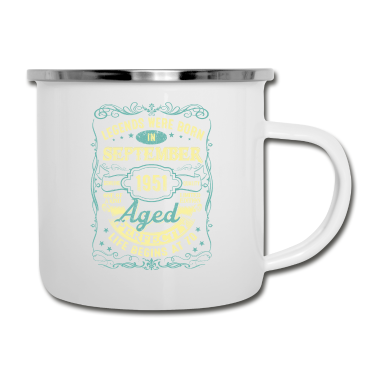 70 Geburtstag Geschenk Emaille Tasse - September 1951 70. Geburtstag 70 Jahre alt für Männer