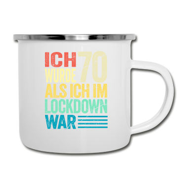 70 Geburtstag Geschenk Emaille Tasse - 70. Geburtstag Shirt I Ich Wurde 70 Als Ich Im