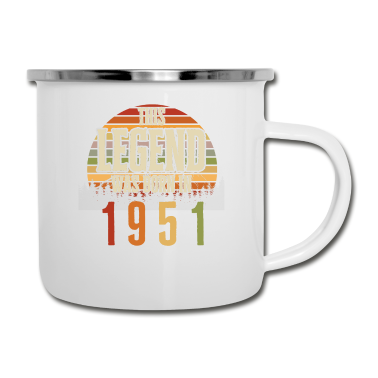 70 Geburtstag Geschenk Emaille Tasse - 70. Geburtstag Vintage 1951 Retro