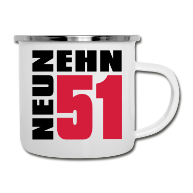70 Geburtstag Geschenk Emaille Tasse - 70. Geburtstag Jahrgang 1951 geboren