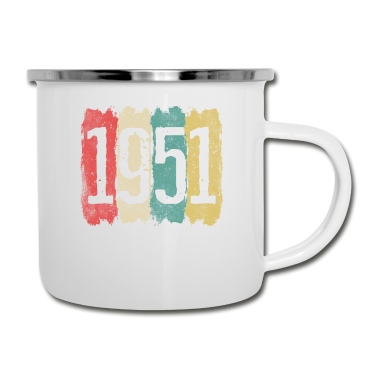 70 Geburtstag Geschenk Emaille Tasse - 70. Geburtstag 70Jahre 1951 Jahrgang